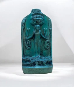 Egyptian Antiquities Magical stele of Harpocrates Horus disc magic Horus RAREBC - Picture 1 of 7