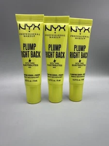 3X NYX Cosmetics Plump Right Back Avec Electrolytes Plumping Serum Primer 0.27oz - Picture 1 of 2