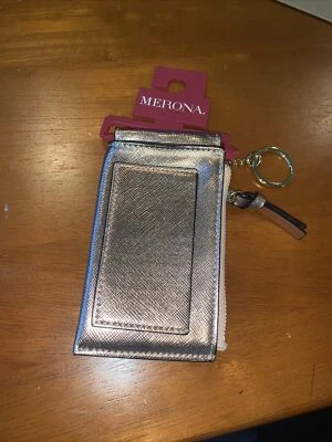 Estuche Merona Oro Rosa Pequeño Cremallera Nuevo Con Etiquetas Foto 1 de 4