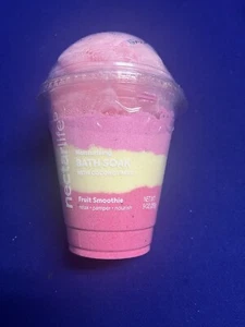 Nectar Life Bath Treats Milkshake Bath Soak Fruit Smoothie W/ Loofah Sponge New - Picture 1 of 8