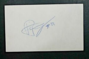Pierre Turgeon Sabres Islanders BluesSigned 3x5 Index Card Autographed 