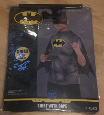 Camisa Batman con Capa NUEVA Disfraz de Superhéroe Niño Juvenil Niño L/XL 14/16 (169) Foto 1 de 3