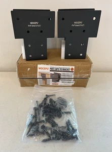 2 WOCEPU Pfostenkappen Tie Post Support Bracket Edelstahl 4" x 4" Actual 3,5" - Bild 1 von 6