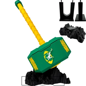 Green Bay Packers Throwback #1 Mjolnir Thor's Hammer | Fan Art impreso en 3D - Imagen 1 de 6
