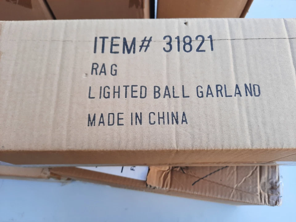 Lighted Ball Garland # 31821 one new and one open box - Image 1 of 3