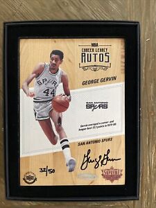 GEORGE GERVIN 2016-17 NBA Upper Deck Supreme Hard Court Career Legacy Auto 32/50
