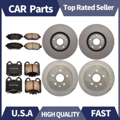 Brake Pads and Rotors Front Rear For Lexus GS400 4.0L 2000 1999 1998 - Image 1 of 4