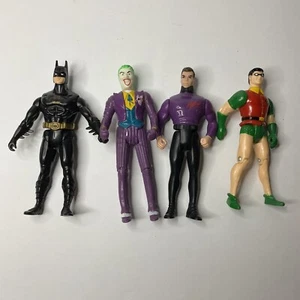 Vintage 80's/90's Kenner Robin, Batman, Joker, Bruce  DC 5” Figures Lot Of 4 - Picture 1 of 9