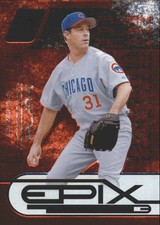 2005 Zenith Epix Orange Play Chicago Cubs Baseball Card #19 Greg Maddux /750