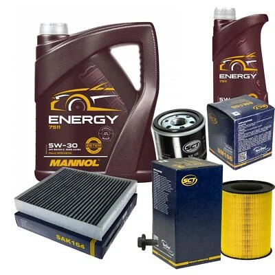 SCT Inspektionspaket 6 L MANNOL Energy 5W-30 für Ford Focus II DA_ HCP DP - Bild 1 von 4