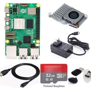 Raspberry Pi 5 (2/4/8/16GB) Starter Kit - Active Cooler, PSU, 32GB SD Card, HDMI - Picture 1 of 10