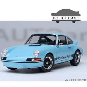 AUTOart PORSCHE 911 CARRERA 2.7 RS 1/18 GULF BLUE with BLACK STRIPES 78032 - Picture 1 of 7