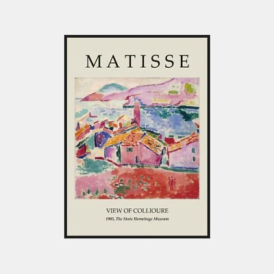 Henri Matisse View of Collioure Exhibition Vintage Wall Art Poster Print - Imagem 1 de 4
