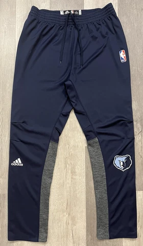 Memphis Grizzlies Adidas Team Issued Blue Side Snap Athletic Pants - 2XL (+2) Cover