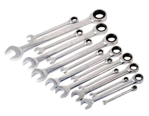 Cr-V Ratcheting Combination Open Ratchet Ring Spanner Wrench Individual:8-32mm - Bild 1 von 4