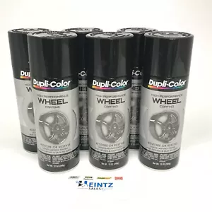 Duplicolor HWP108-6 Pack High Performance Wheel Coating Gloss Black color - 12oz - Picture 1 of 3