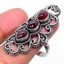 Jewelry Ring Size 9.5 O621 Hessonite Garnet Gemstone Handmade Gift