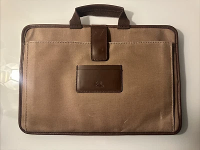 Calzoncillo vintage Johnston & Murphy para hombre de cuero caqui/bronceado y nailon Foto 1 de 4