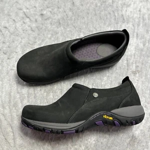 Dansko Patti Nubuck Leather Slip On Work Shoe Clog Black Womens Size 41 US 10.5 - Picture 1 of 18