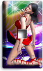Sexy Pinup Webcam Girl Red Dress Web Camera Light Switch Outlet Plate Room Decor