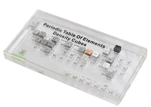 Periodic Table Elements Density Cubes Case, Slide Cover, Elements Cubes Case - Picture 1 of 5