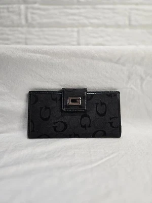 Ladies Gently Used Guess Canvas Wallet  With Logo Buckle - Image 1 of 4