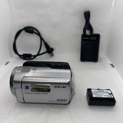 Sony DCR-SR37E 60GB Camcorder Tested Plus Charger Battery And Data Cable Working - Image 1 of 4