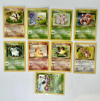 Pokemon Jungle 1st Ed 9 Card Set Builder Group NM WotC 1999 Vintage Non Holo - Image 1 of 4