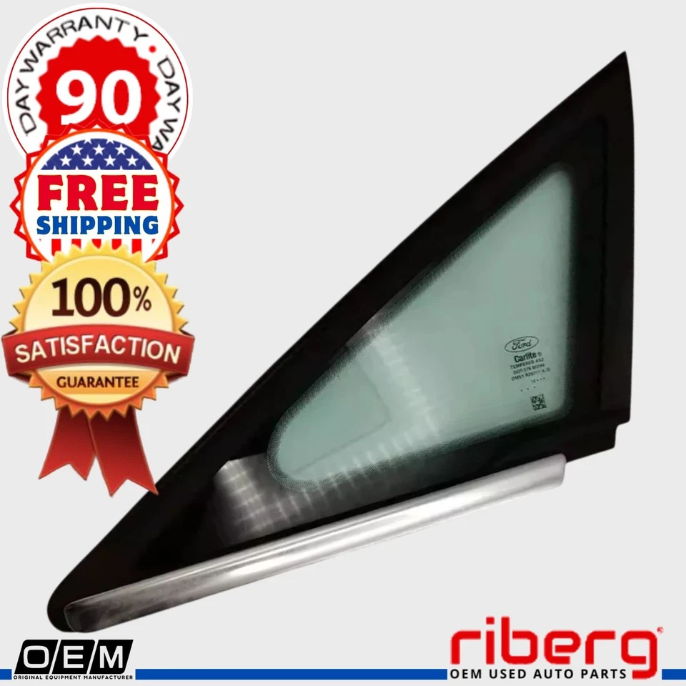 Ford C-Max 2013-2018 pilar delantero izquierdo esquina ventilación puerta vidrio cromo ventana OEM Foto 1 de 4