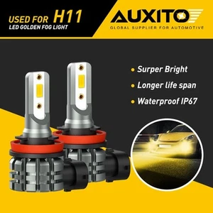 AUXITO H11 H8 Niebla CSP LED Conducción DRL Luz Lámpara Bombillas Brillantes Dorado Amarillo L3 - Imagen 1 de 11
