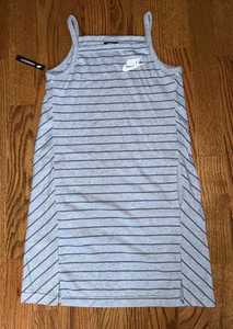 Nike Ashen Slate Diffused Blue Stripe Dress Girls Size Large NWT - Picture 1 of 2