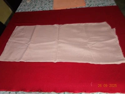 COUPON TISSU ANCIEN  VIEUX ROSE 3mx 1,40m  COTON ? DOUBLE  RIDEAUX - Photo 1/4