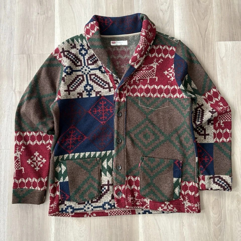 LEVIS WOOVEN NAVAJO AZTEC MENS XXL SWEATER - Image 1 of 4