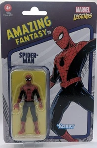 2022 HASBRO MARVEL LEGENDS RETRO SPIDER-MAN AF15 KENNER 3.75IN MOC - Picture 1 of 2