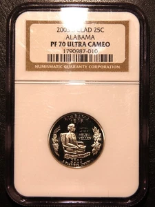 2003-S ALABAMA WASHINGTON QUARTER 25C NGC GRADED PF70 ULTRA CAMEO PROOF UCAM - Picture 1 of 2