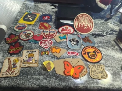 Iron On Or Sew On Vintages Patches Lot of 25 Various Brands and Styles - Image 1 of 4