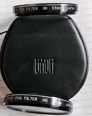 HOYA 55mm FOG SET A and B SCREW in NEW OPTICAL GLASS FILTER SET with FILTER CASE - Image 1 of 3
