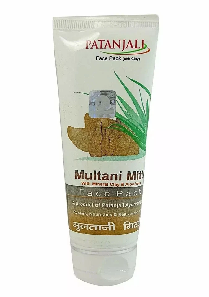 PACK FACIAL PATANJALI ALOEVERA MULTANI MITTI 60g Foto 1 de 1