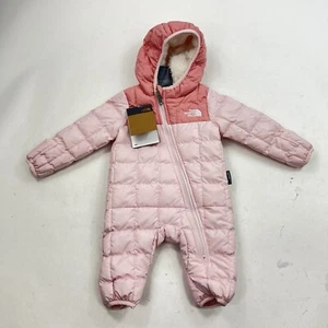 NEW The North Face Baby Thermoball Bunting One Piece Snowsuit Pink 0-3 Months - Picture 1 of 7