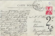 USA : 1911 2d I.S.D Postage Due cachet + 'T' in triangle on ppc to UK