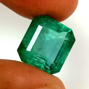 6.61ct Natural Emerald square octagon cut ~ (11x10)mm size Beautiful collection
