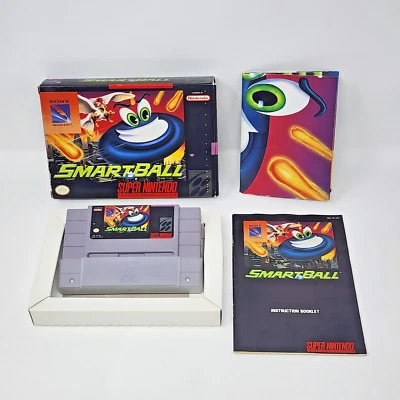 SmartBall (Super Nintendo SNES) Authentic Complete CIB w/ Poster - TESTED - Image 1 of 4