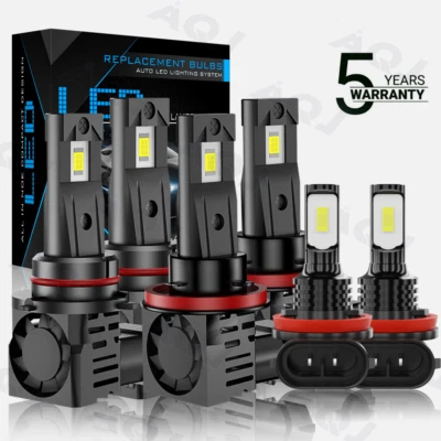 SET For Honda BR-V 2018 2019 6pcs LED Headlights + Fog Lights Bulbs Combo Kit - Image 1 of 4