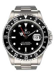 Rolex GMT-Master 16700 Black Dial Stainless Steel Mens Watch