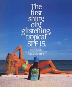 1989 Tropical Blend suntan oil tanning beach 1-page MAGAZINE AD - Picture 1 of 1