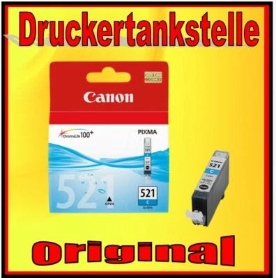 Original Cartridge Canon Pixma CLI-521C MP560 MP620 MP630 MP640 MP980 MX 860 New - Image 1 of 2