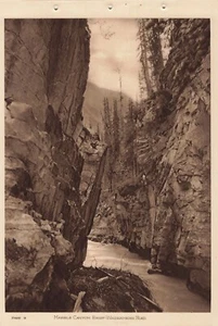 Canadian Pacific Rockies Byron Harmon Vandyck Photogravure Marble Canyon Banff - Picture 1 of 1