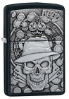 Zippo Windproof Emblem Lighter with Gambling Skull, Poker & Roulette 49183, NIB 