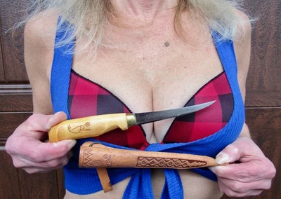 "HERMOSO Cuchillo Filetizador Hoja Fija Rapala J. MARTTIINI Finlandia 4"" De Colección con Funda" Foto 1 de 4