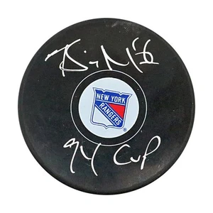 Brian Noonan Rangers handsigniert signed beschriftet Rangers Puck (CX Auth) - Bild 1 von 3